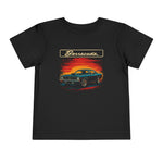 1970 Barracuda HEMI Toddler T-Shirt – Retro Muscle Car Sunset Tee