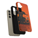 Orange Mustang Art Phone Case, GT500 American Muscle Car Tough Cover for Male