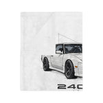 240SX 1989 JDM Car Illustration Blanket | 240 SX Microfiber Throw