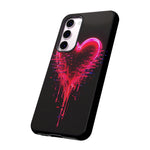 Melting Glitch Heart Neon Phone Case