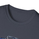 Blue 1963 Galaxie Convertible Illustration T-Shirt | Classic Car Art Tee