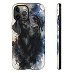 Black Lab Watercolor Art Tough Phone Case - Dog Portrait