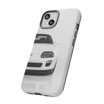White MK4 Supra Phone Case, Retro 90s JDM Tough Cover for Car Enthusiasts