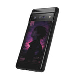Melancholy Data Poster Phone Case, Glitch Anime Sky Tough Cover