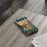 Leaping Golden Trout Lake Scene phone case | Tough Cover