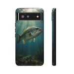 Largemouth Bass Phone Case, Sunlit Underwater Tough Cover, Gift