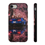 R35 GT-R Cherry Blossom Night Tough Phone Case - Wet Reflection
