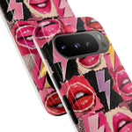 Pop Art Lips and Lightning Bolt Phone Case