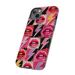 Pop Art Lips and Lightning Bolt Phone Case