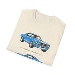 1965 Mustang Fastback T-Shirt | Vintage Car Illustration, Retro Racing