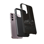 Nova SS Phone Case, Black 68 Muscle Car Silver Stripe Studio Cover
