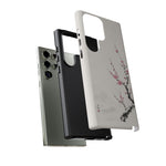 Plum Blossom Ink Wash Phone Case Minimalist Zen Tough Case