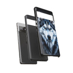 Siberian Husky Geometric Diamond Art Tough Phone Case