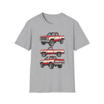 1982 Chevy K10 Silverado Red Pickup T-Shirt | Trio Truck Illustration