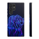 Neon Blue Tiger phone case | tough protective cover
