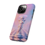 Praying Cherub Statue halo Vaporwave Aesthetic phone case