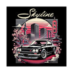 Skyline Hakosuka Poster JDM Classic Car Tokyo Cherry Blossom Wall Art