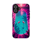 Neon Flamingo Pool Vaporwave Art Tough Phone Case
