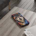 Alaskan Malamute Portrait Tough Phone Case - Vivid Paint Splatter
