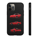 FD RX7 Phone Case Red, Three-View Vector Cover, JDM Gift