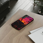 Matte Black Challenger Sunset Tough Phone Case - Palm Silhouette