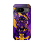 French Bulldog Pop-Art Portrait Tough Phone Case - Purple Gold