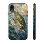 Jack Crevalle Strike Phone Case Saltwater Fishing Gift for Anglers