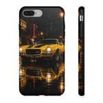 71 Camaro Z28 Phone Case, Rainy City Night Muscle Car Tough Cover