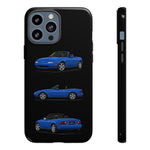 Blue MX-5 Roadster Phone Case Tough JDM Convertible Multi View Print