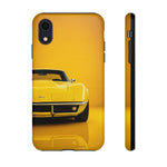 Yellow Corvette Phone Case, C3 Stingray Classic Sports Cover, Gift