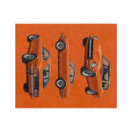 Orange Datsun 240Z Car Illustration Blanket | Vintage Sports Car Microfiber