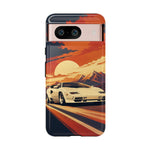 Retro Sunset Countach phone case | Sports car tough cover