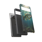 Largemouth Bass Phone Case, Sunlit Underwater Tough Cover, Gift