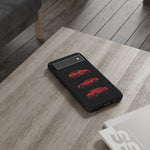 Red 370Z Sports Coupe Tough Phone Case for JDM Enthusiasts