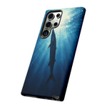 Barracuda Silhouette Phone Case, Sunlit Marine Art Tough Cover