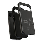 Black Classic C10 Truck Phone Case | Vintage Pickup Reflection, Minimal Auto Design