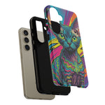 Devon Rex Cat Elf Pixie Pop Art Tough Phone Case