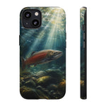 Salmon River Fishing Phone Case, Sunlit Current Cover
