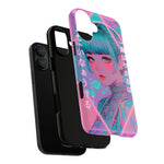 Neon Cyber Geisha phone case | Tough Case
