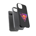 Synthwave Sunset Triangle Phone Case Retro Vaporwave Case