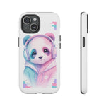 Pastel Panda Phone Case, Glitch Color Block Cover