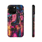 Neon Roller Skates Tough Case | Retro 80s Skate Night Phone Cover