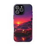 FD RX-7 Retro Sunset Sports Car Tough Case | Neon Vaporwave Beach Drive
