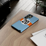 Copy of Blue Orange Number 20 Retro Racing Stripe Tough Phone Case Cover