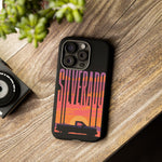 Silverado sunset truck Phone Case | Retro pickup silhouette