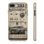 Silver Hakosuka Phone Case, Vintage JDM Infographic Cover