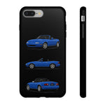 Blue MX-5 Roadster Phone Case Tough JDM Convertible Multi View Print