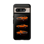 1970 Challenger Phone Case Orange, Three-View Vector Tough Cover