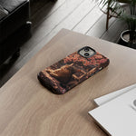 Cherry Blossom Cat Phone Case, Painterly Spring Art Cover