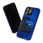 Blue Mustang Art Phone Case, GT500 American Muscle Car Tough Cover for Men